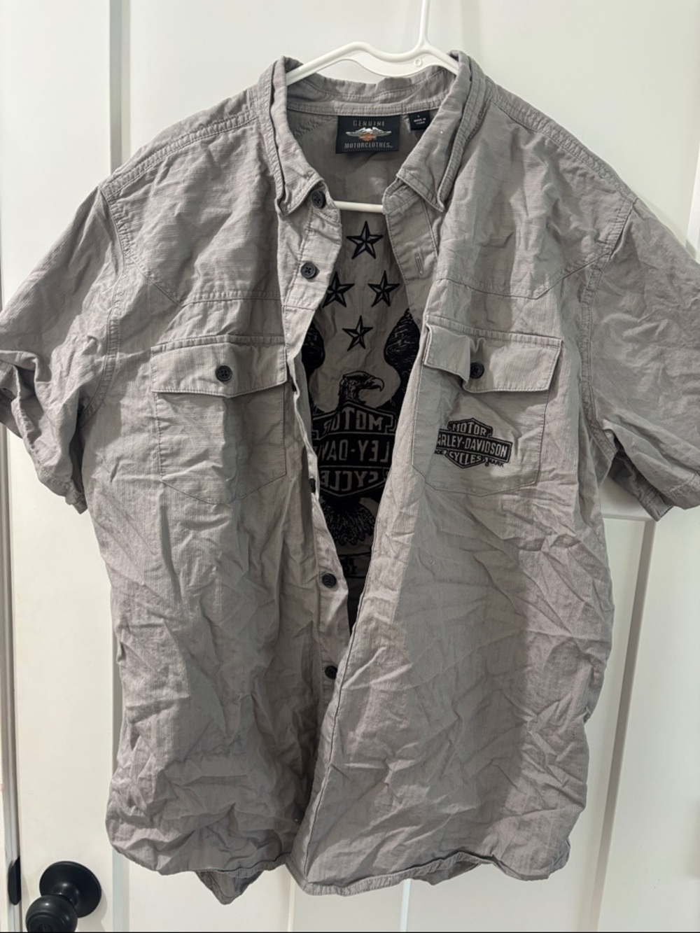 Harley-Davidson Light Gray Short Sleeve Workshirt